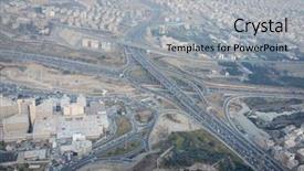  Presentation with iran - Beautiful theme featuring tehran in iran aerial view backdrop and a light gray colored foreground