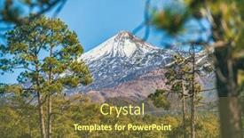  Presentation with mountain top - Amazing PPT layouts having teide-volcano-mountain-top-tenerife backdrop and a tawny brown colored foreground