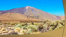  Presentation with volcano - Presentation consisting of teide volcano pico del teide in tenerife canary islands background and a coral colored foreground