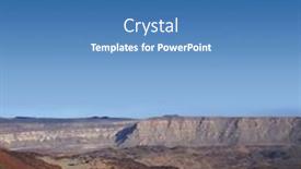  Presentation with volcano - Beautiful PPT theme featuring teide-volcano-tenerife-spain backdrop and a ocean colored foreground