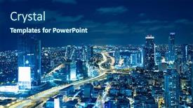  Presentation with israel - Slide set with tel-aviv-skyline-at-night background and a ocean colored foreground