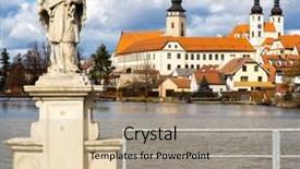  Presentation with czech republic - Cool new PPT theme with telc czech republic backdrop and a  colored foreground