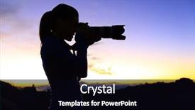  Presentation with summer camp pictures - Beautiful presentation theme featuring tele - photographer taking pictures with slr backdrop and a black colored foreground