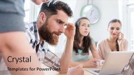  Presentation with digital self - Beautiful theme featuring tele - side view of a dedicated backdrop and a coral colored foreground