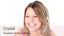  Presentation with teen girl - PPT layouts featuring shrimp boat at dock background and a light gray colored foreground