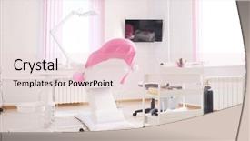  Presentation with cosmetology clinic - Beautiful PPT theme featuring interior cosmetology clinic backdrop and a lemonade colored foreground