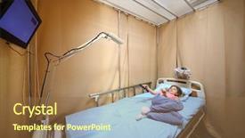  Presentation with hospital bed - Colorful slide deck enhanced with the bed with remote backdrop and a coral colored foreground