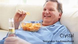  Presentation with eating - Audience pleasing presentation theme consisting of  backdrop and a  colored foreground