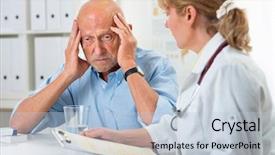  Presentation with complaints - Beautiful presentation featuring doctor about his health complaints backdrop and a light blue colored foreground