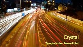  Presentation with traffic jam - Amazing presentation theme having tele urgence - night traffic jam backdrop and a  colored foreground