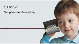  Presentation with play - Colorful presentation enhanced with telecom - happy boy play backdrop and a white colored foreground