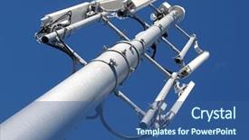  Presentation with gsm - Amazing presentation having telecom tower - gsm antenna against blue sky backdrop and a ocean colored foreground