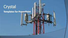  Presentation with gsm - PPT theme with telecom tower - gsm transmitter background and a teal colored foreground