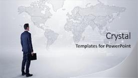  Presentation with telecommunication - Amazing presentation having telecommunication - businessman standing with his back backdrop and a light gray colored foreground