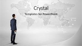  Presentation with telecommunication - Beautiful slides featuring telecommunication - businessman standing with his back backdrop and a white colored foreground