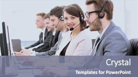  Presentation with processing - Presentation consisting of telecommunication - concept of reliable communications operator background and a gray colored foreground