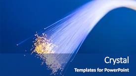  Presentation with fiber optic - Colorful presentation theme enhanced with telecommunication - fiber optic network line cable backdrop and a ocean colored foreground