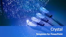  Presentation with fiber optics - Audience pleasing slide set consisting of telecommunication - fiber optics background with lots backdrop and a cobalt blue colored foreground
