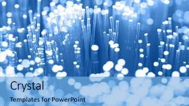  Presentation with fiber optics - PPT layouts with telecommunication - fiber optics background with lots background and a light blue colored foreground