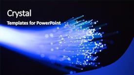  Presentation with fiber - Cool new PPT layouts with telecommunication - multicolor fiber optics unfocused backdrop and a black colored foreground