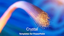  Presentation with fibers - PPT layouts having telecommunication - optical fibers cable background and a teal colored foreground