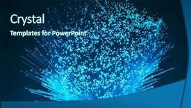  Presentation with fiber optic - Cool new theme with telecommunication - optical fibers of fiber optic backdrop and a ocean colored foreground