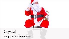  Presentation with telephone pole - Audience pleasing slide deck consisting of telecommunication - santa claus talks to good backdrop and a white colored foreground