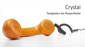  Presentation with telephone - Audience pleasing slides consisting of telecommunication - vintage orange telephone handset backdrop and a white colored foreground