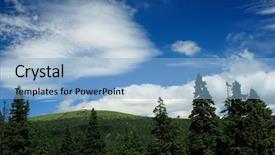  Presentation with mountain top - Slides enhanced with telecommunication mast - tv transmitter with restaurant background and a light blue colored foreground