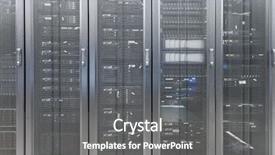  Presentation with telecommunication - Cool new presentation with telecommunication server in data center backdrop and a gray colored foreground