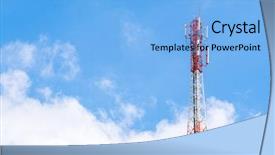  Presentation with telecom tower - Audience pleasing slide set consisting of telecommunication tower with beautiful sky backdrop and a light blue colored foreground