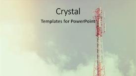  Presentation with telecommunication - PPT layouts consisting of telecommunication tower with beautiful sky background and a soft green colored foreground