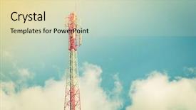  Presentation with telecom tower - Cool new presentation with telecommunication tower with beautiful sky backdrop and a soft green colored foreground