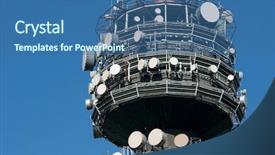  Presentation with telecom tower - Colorful PPT layouts enhanced with set of three ships traveling the open oceans all with sky background and details ships included in thse are galleon yacht chinese junk backdrop and a light gray colored foreground