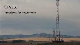  Presentation with cell tower - Audience pleasing PPT layouts consisting of telecommunications cell phone tower backdrop and a light gray colored foreground