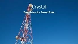  Presentation with telecommunications - Amazing slides having telecommunications-tower-with-clear-blue backdrop and a ocean colored foreground