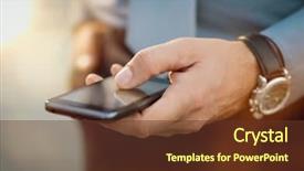  Presentation with business environment using laptops globe - PPT theme having telecomunications - closeup of a business man's background and a tawny brown colored foreground