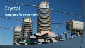  Presentation with electric pole electrical power poles - Beautiful theme featuring telegraph - electrical power station kiev ukraine backdrop and a  colored foreground