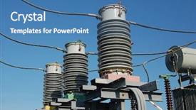  Presentation with electrical energy electric power lines - Audience pleasing theme consisting of telegraph - electrical power station kiev ukraine backdrop and a  colored foreground