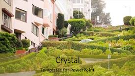  Presentation with street - Colorful slides enhanced with telegraph - lombard street backdrop and a gold colored foreground