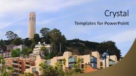  Presentation with san francisco - Amazing presentation having telegraph - san francisco cityscape scenic backdrop and a light blue colored foreground
