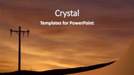  Presentation with pole - Theme enhanced with telegraph pole sunrise background and a tawny brown colored foreground