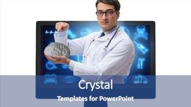  Presentation with telehealth - Audience pleasing presentation theme consisting of telehealth concept with doctor doing backdrop and a ocean colored foreground