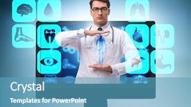  Presentation with telehealth - Cool new presentation with telehealth concept with doctor doing backdrop and a teal colored foreground