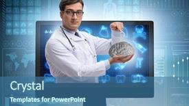  Presentation with telehealth - Beautiful PPT layouts featuring telehealth concept with doctor doing backdrop and a  colored foreground