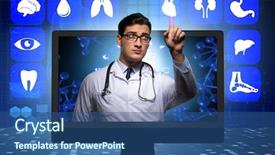  Presentation with telehealth - Slides consisting of telehealth concept with doctor doing background and a ocean colored foreground