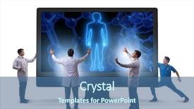  Presentation with telehealth - Beautiful theme featuring telehealth concept with doctor doing backdrop and a  colored foreground