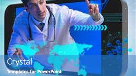  Presentation with telemedicine - Slides enhanced with telemedicine-concept-with-doctor background and a teal colored foreground