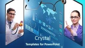  Presentation with diagnostics - Slide set featuring telemedicine-concept-with-remote-diagnostics background and a ocean colored foreground