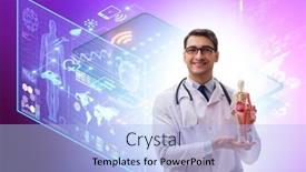  Presentation with diagnostics - Presentation theme enhanced with telemedicine-concept-with-remote-diagnostics background and a light blue colored foreground